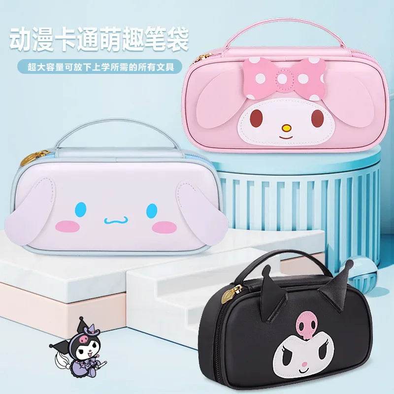 School Supplies Kawaii Pencil Case Stationery for Girls Pupil Cute Writing Bag Sanrio Kuromi Cinamoroll My Melody Student Kids - AIAZ