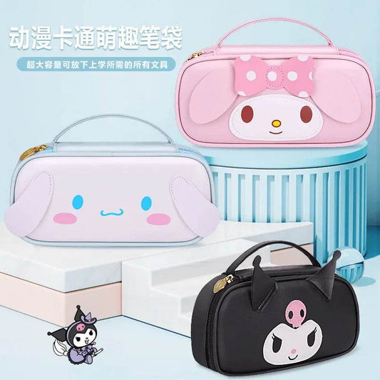 School Supplies Kawaii Pencil Case Stationery for Girls Pupil Cute Writing Bag Sanrio Kuromi Cinamoroll My Melody Student Kids - AIAZ