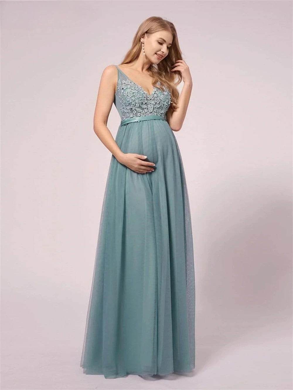 Maternity Evening Dresses 2025 Woman Customized Party Dress Women Elegant Luxury Dress for Weddings Ball Gown New in Dresses - AIAZ