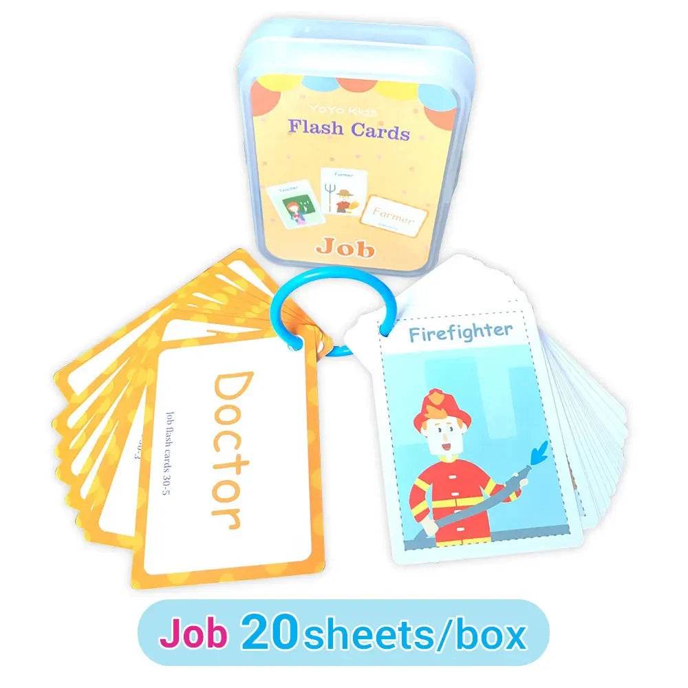 Kids English Words Learning Flashcards Reading Enlightenment Cards Home School Educational Toys Montessori Teacher Teaching Aids - AIAZ