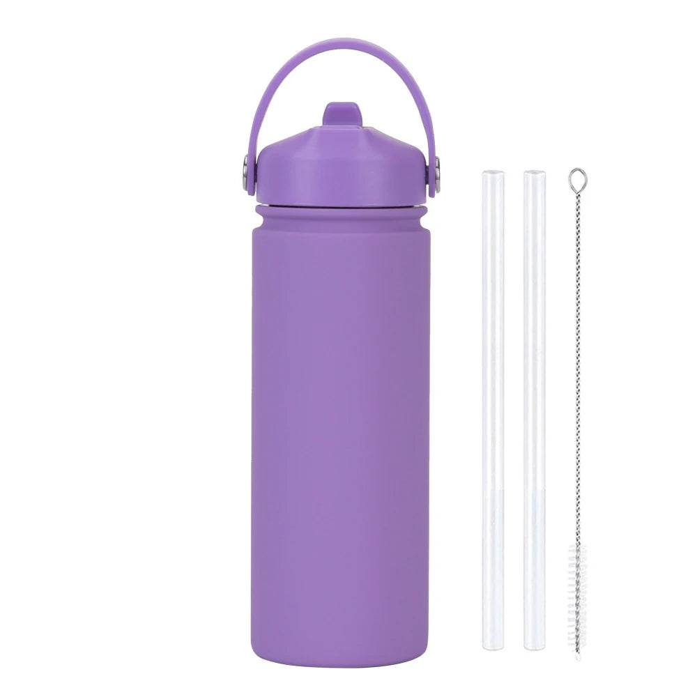 Insulated Water Bottle 500ml Custom Text/Logo - 304 Steel, 24H Cold, Office & Gym Essentials - AIAZ