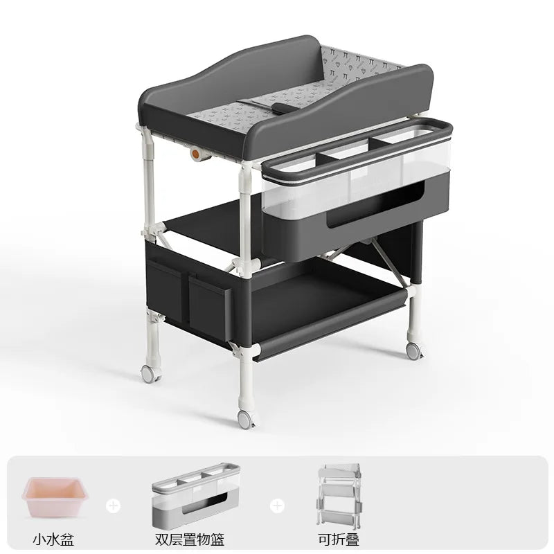 Diaper Table Baby Care Table Portable Multifunctional Foldable Shampooable Baby Diaper Table