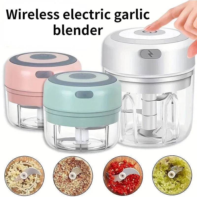 100ML/250ML Mini Electric Garlic Chopper USB Meat Grinder Garlic Masher Machine Sturdy Durable Crushed Ginger Vegetable Crusher - AIAZ