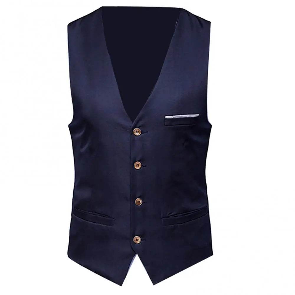 Dress Vests For Men Slim Fits Mens Suit Vest Male Waistcoat Gilet Homme Casual Sleeveless Formal Business Vest chaleco hombre - AIAZ