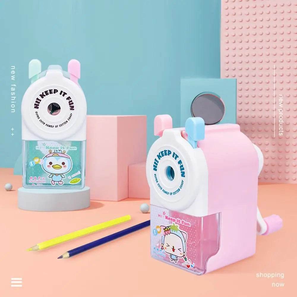 School Supplies Cartoon Animal Gift Pencil Sharpener Anti Sticking Lead Automatically Enters Lead Hand-cranked Mechanical Tool - AIAZ