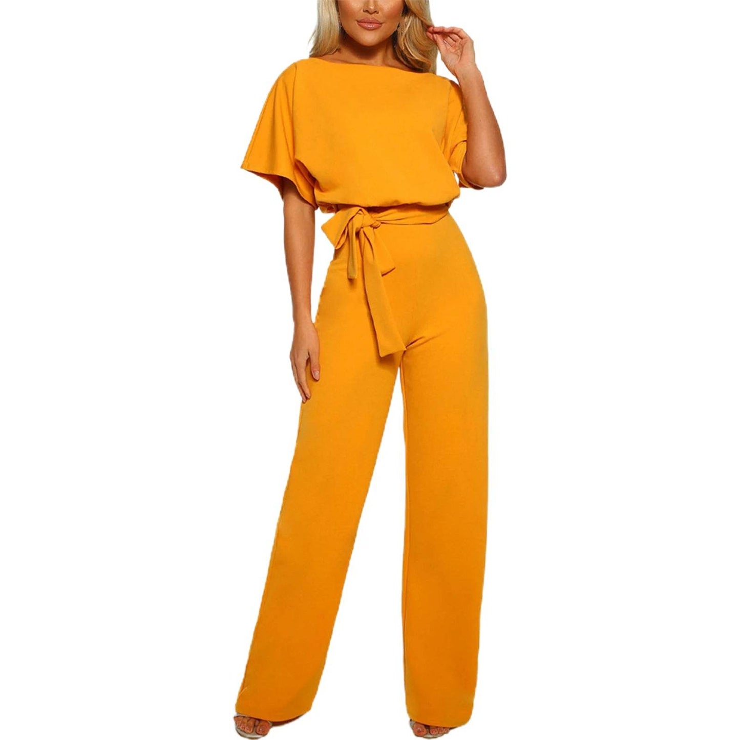 Women Sleeveless Long Jumpsuit 2025 Summer Wide Leg Pant Casual Waisted Tank Rompers Playsuit Office Lady Elegant Pocket Overall - AIAZ