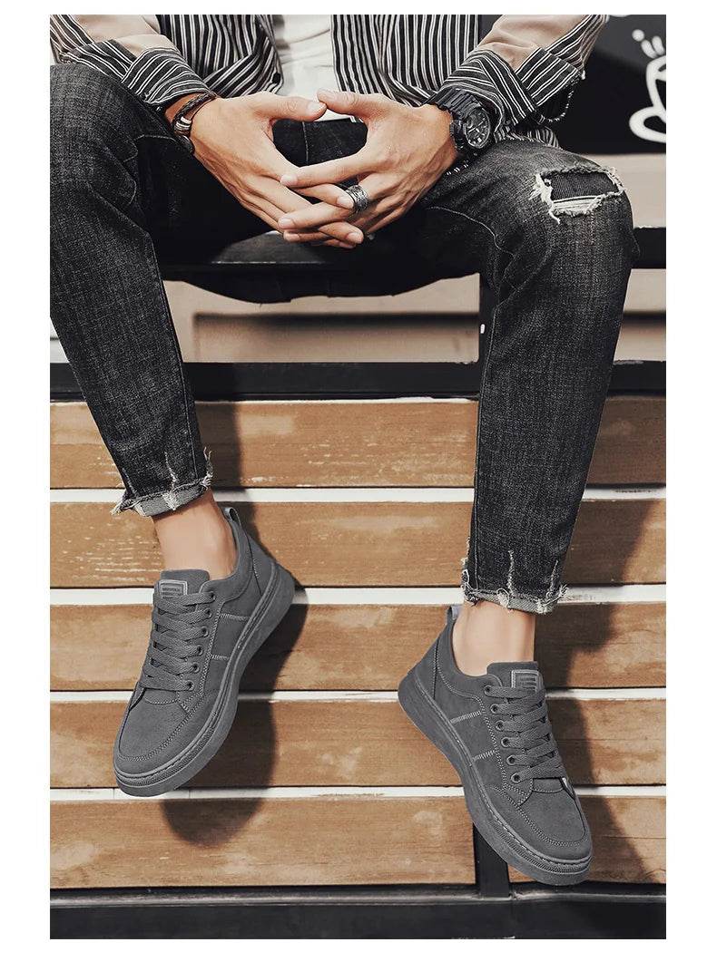 Men's Shoes 2025 New Spring Work Safety Shoes, Anti-slip, Wear-resistant, Versatile Casual Sports Work Shoes, Men's Board Shoes - AIAZ