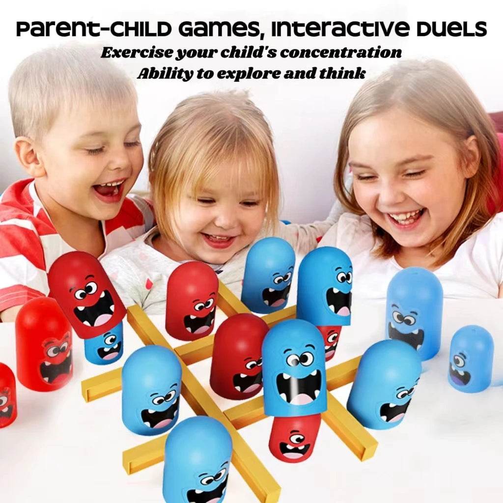 Tic Tac Toe Big Eat Small CartoonThinking Training Board Game Parent-Child Interactive Educational Toys For Kids Christmas Gifts - AIAZ