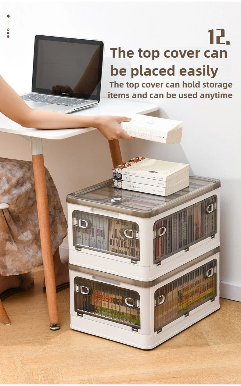 Household Plastic Transparent Sorting Wardrobe Clothes Toys Book Storage Box Folding Storage Box Shoes Storage Box Plastic Boxes