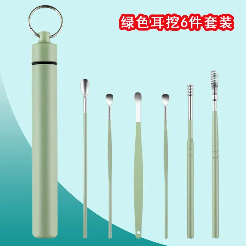 정리 Ear Care Kits Earpick Sticks Earwax Remover Ears Pick Cleaning Ear Cleanser Spoon Earpick Beauty Accessories Tools