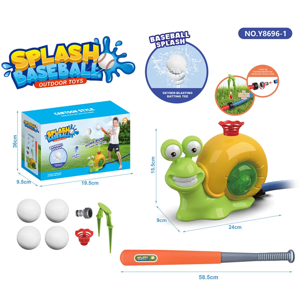 Water Spray Outdoor Toy Snail Sprinkler Backyard Garden Water Toys Summer Yard Cartoon Splash Sprinkler Baby Bath Toy for Kids