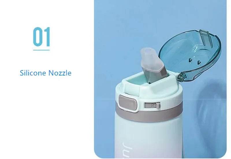 600ml Water Bottles Fashion Water Bottle with Straw BPA Free Portable Outdoor Sport Cute Drinking Plastic Bottles Eco-Friendly - AIAZ