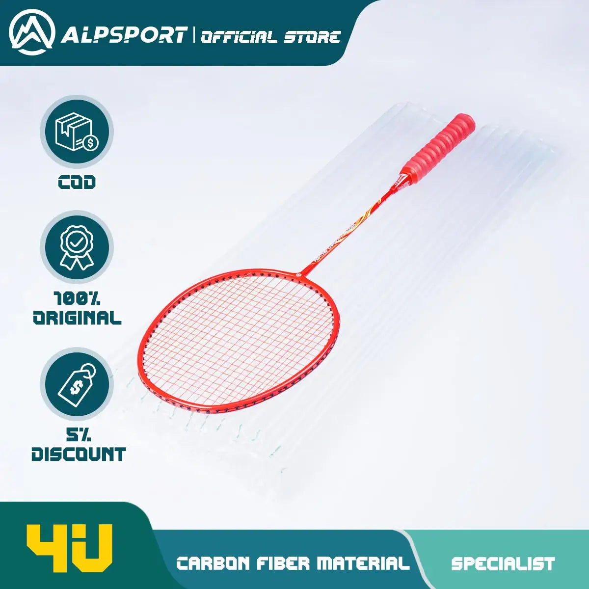 ALP LT 2Pcs/lot 100% Carbon Fiber Elastic 4U 30Lbs Racket Offensive and Defensive Professional Badminton Racket With Bag