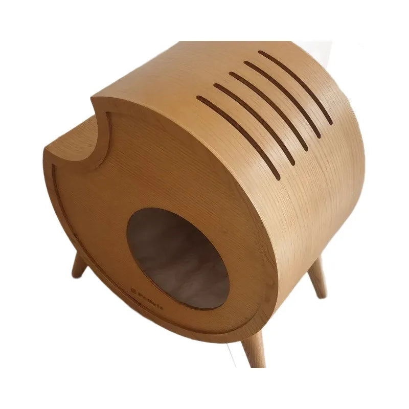 Dog Cat House Semi-enclosed Winter Shelter Indoor Pets Wooden Circle Breathable Cat Bed Home Decoration Pet Products Accessories