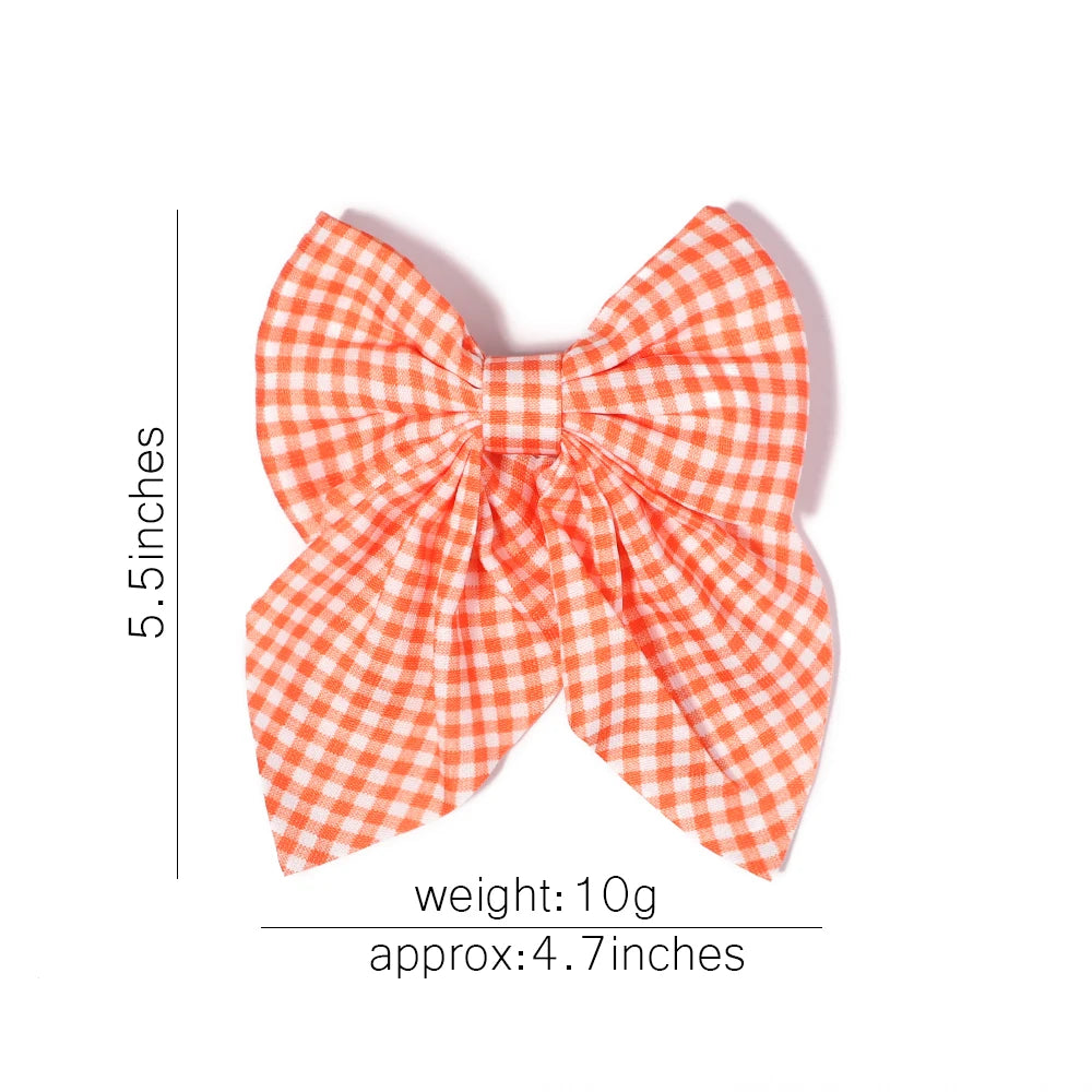 2Pcs/set Sweet Solid Bowknot Hair Clips for Women Girls Print Bows Hairpins Barrettes Duckbill Clip Headwear Hair Accessories