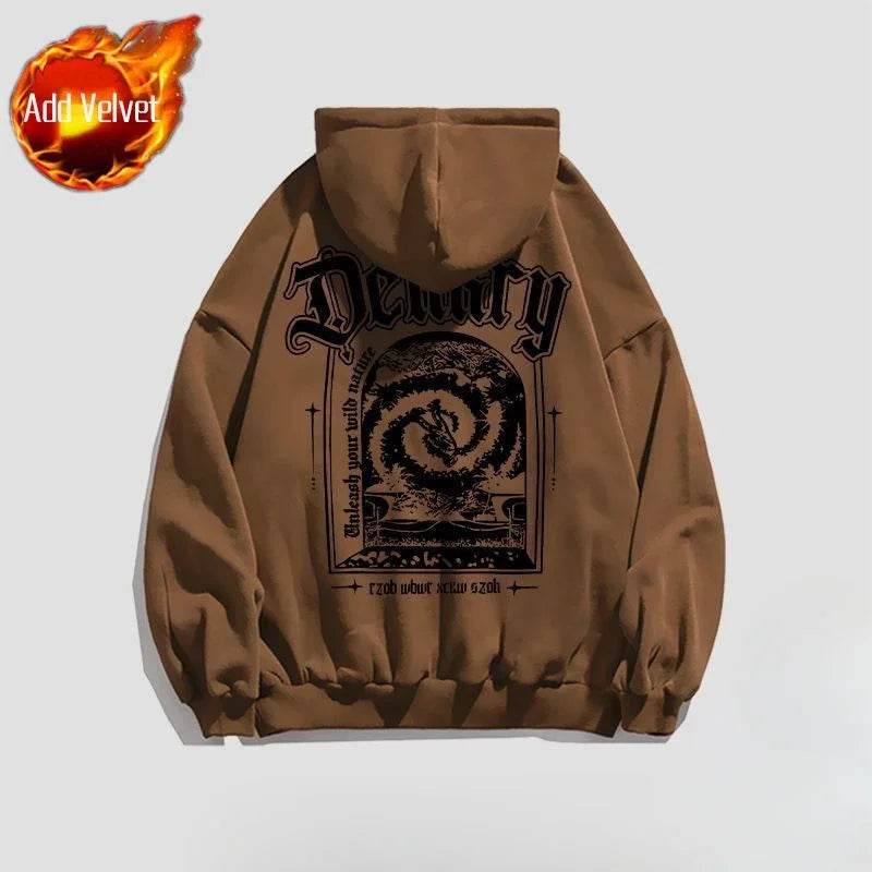 Male Hoodie Harajuku Fashion Loose Autumn New In Men's Hooded Sweatshirt Funny Cheap Streetwear High Quality Pastel Color Cotton - AIAZ