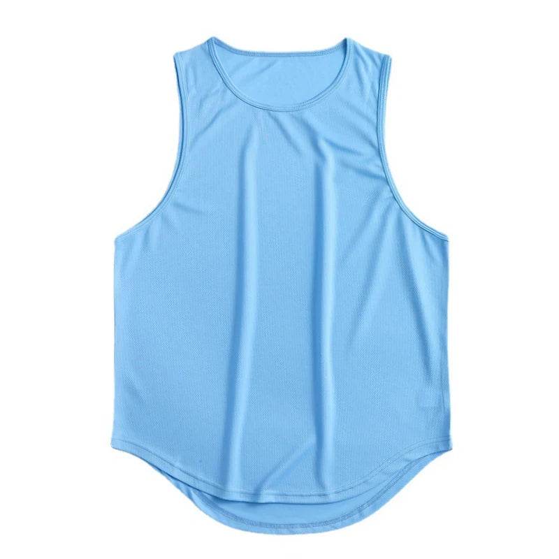 Men's Clothing Bodybuilding Gym T-shirts for Men Basketball Man Sleeveless Shirt T-shirt Vest Summer Clothes Tops Tees - AIAZ
