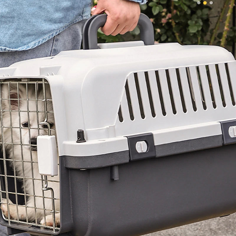 Dog Cage Pet Carrier Kennel Dog Travel Cate Portable Dog Cage for Small and Large Pets Air Box