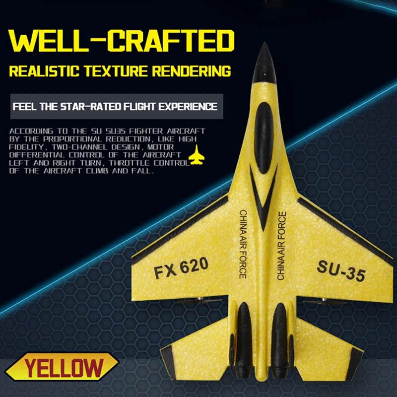 RC Foam Aircraft SU-35 Plane 2.4G Radio Control Glider Remote Control Fighter Plane Glider Airplane Foam Boys Toys for Children - AIAZ