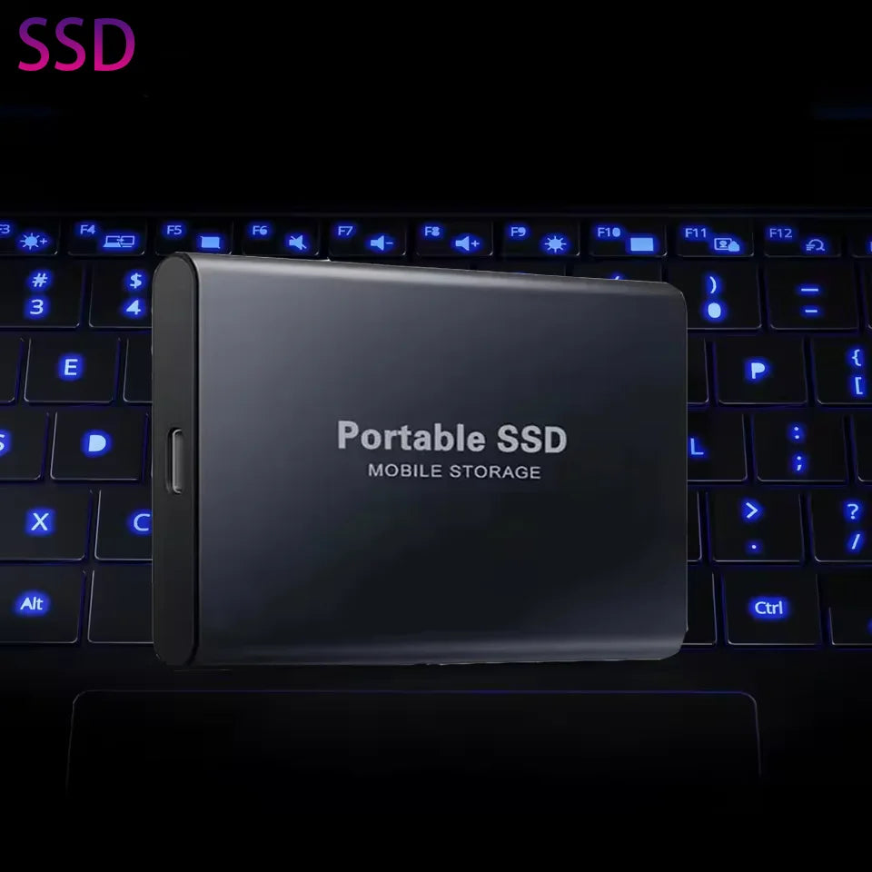 High-Performance SSD 1TBOriginal Hard Drive 128TB Ultra - Thin External Hard Disk 256TB USB3.1 for MAC/Laptop/Phone/Computer