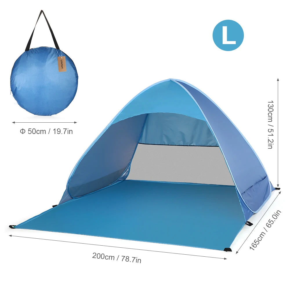 Lixada Automatic Instant Pop Up Beach Tent Lightweight Outdoor UV Protection Camping Fishing Tent Cabana Sun Shelter