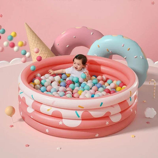 Reusable Inflatable Swimming Pool Double Layer Garden Portable Thickened For Kids Water Toys Party Round Indoor Outdoor Paddling - AIAZ