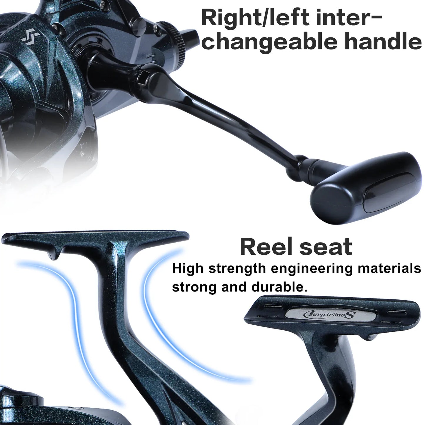 Sougayilang Fishing Reel 13+1BB 4.6:1 Gear Ratio Jigging Reel Max Drag 25KG Anti-corrosion Spinning Reel for Saltwater Pesca