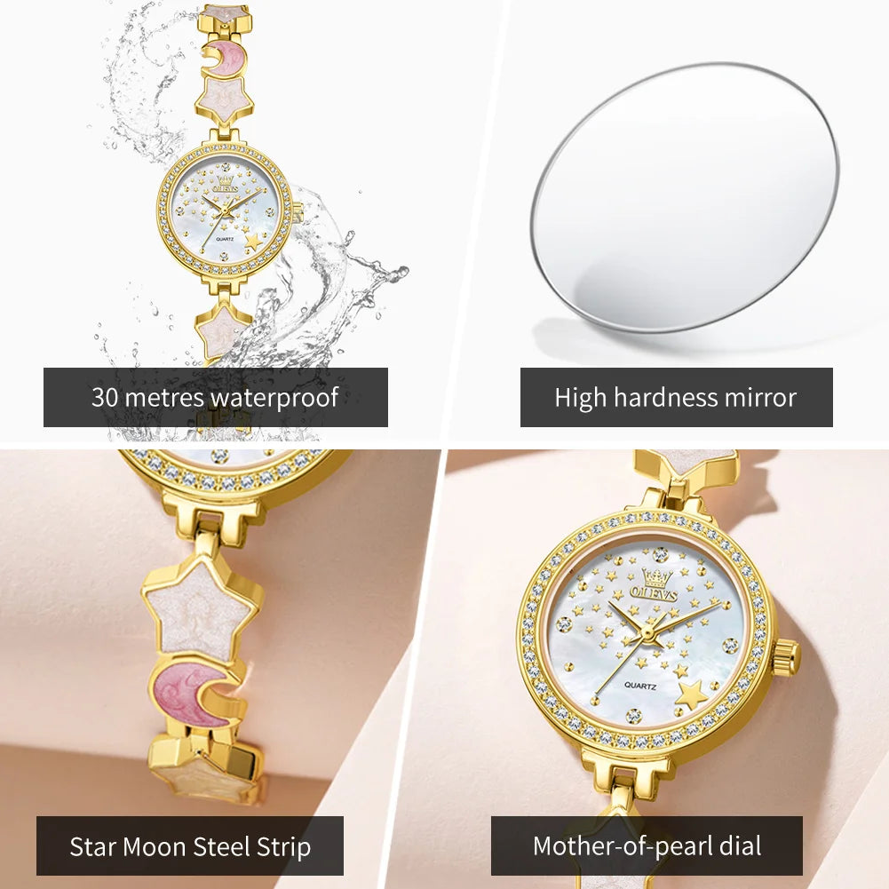 OLEVS New 5665 Watches For Women Elegant Luxury Original Quartz Watches Waterproof Luminous Ladies Ladies Watch Reloj