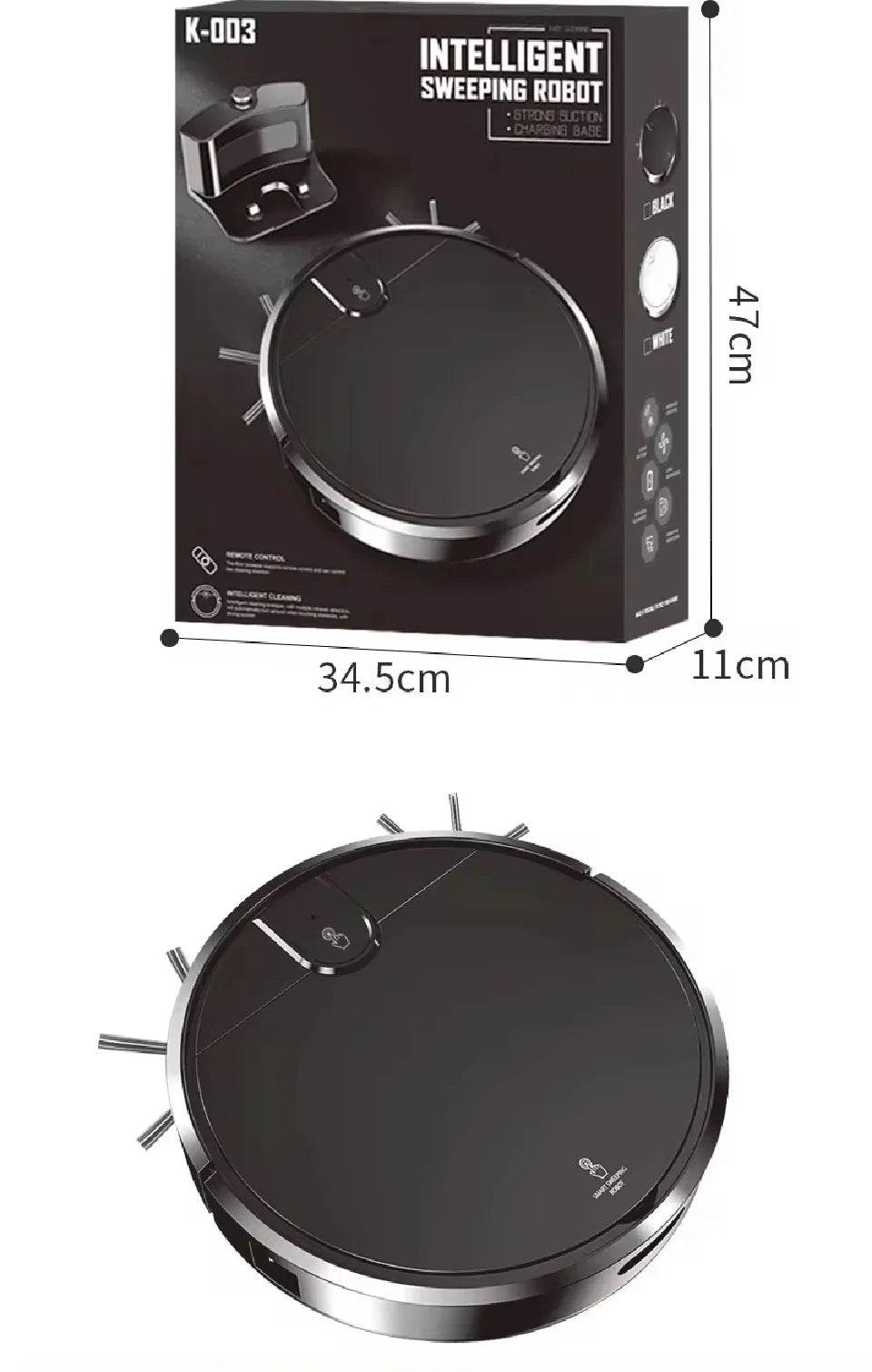 Robot Vacuum Cleaner 2500PA Smart Remote Control Wireless AutoRecharge Floor Sweeping Cleaning appliance Vacuum Cleaner For Home - AIAZ