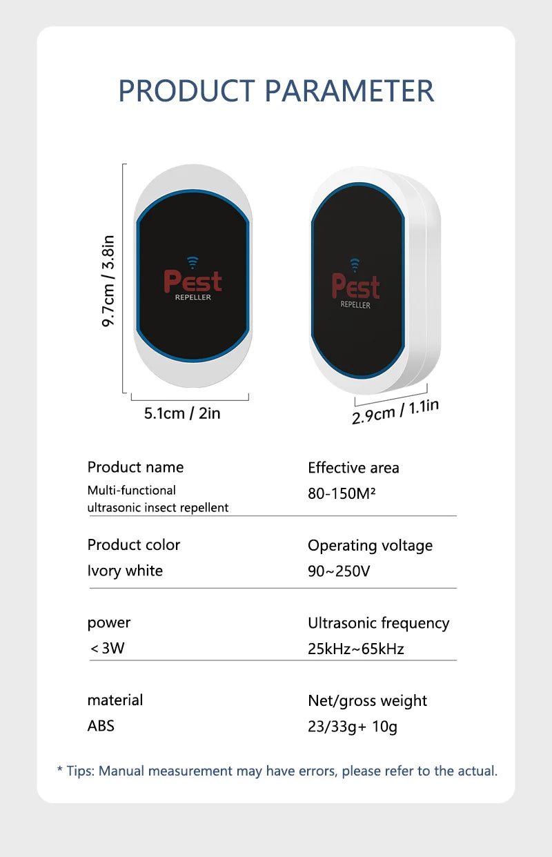 XIAOMI Ultrasonic Electronic Insect Repellent And Mouse Repellent Household Insect Repellent Mini Mosquito Repellent Silent Safe