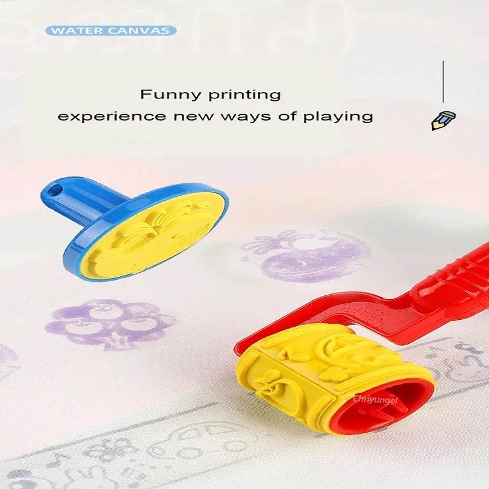 100x80CM Magic Water Drawing Mat with Reusable Magic Pens Doodle Montessori Painting Board Educational Toys Kids Gifts 39X31in - AIAZ