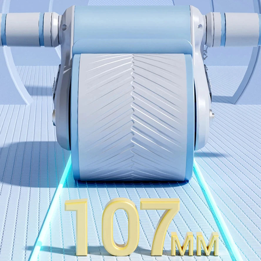 Abdominal Wheel Exerciser Dual Wheel Design Abdominal Fitness Wheel Automatic Rebound Anti-Slip for Bodybuilding Training