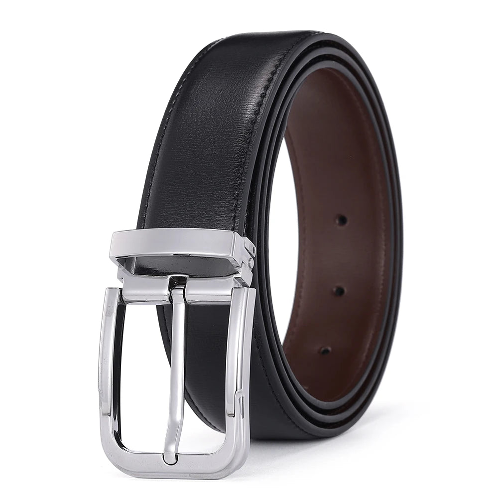 Pin Buckle Cowskin Belts for Men High Quality Men's Leather Belt Designer Strap Male Fashion Luxury Brand Waist Accessories
