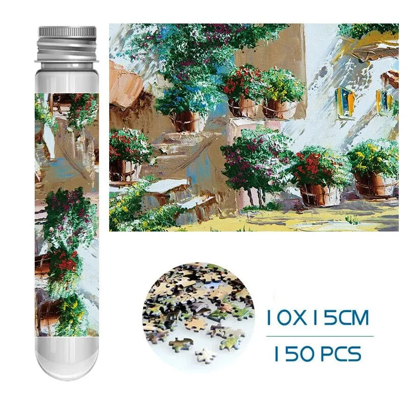 MaxRenard Jigsaw Puzzle Mini Pieces 150pcs Test Tube Educational Toy Family Game Portable Leisure Toy