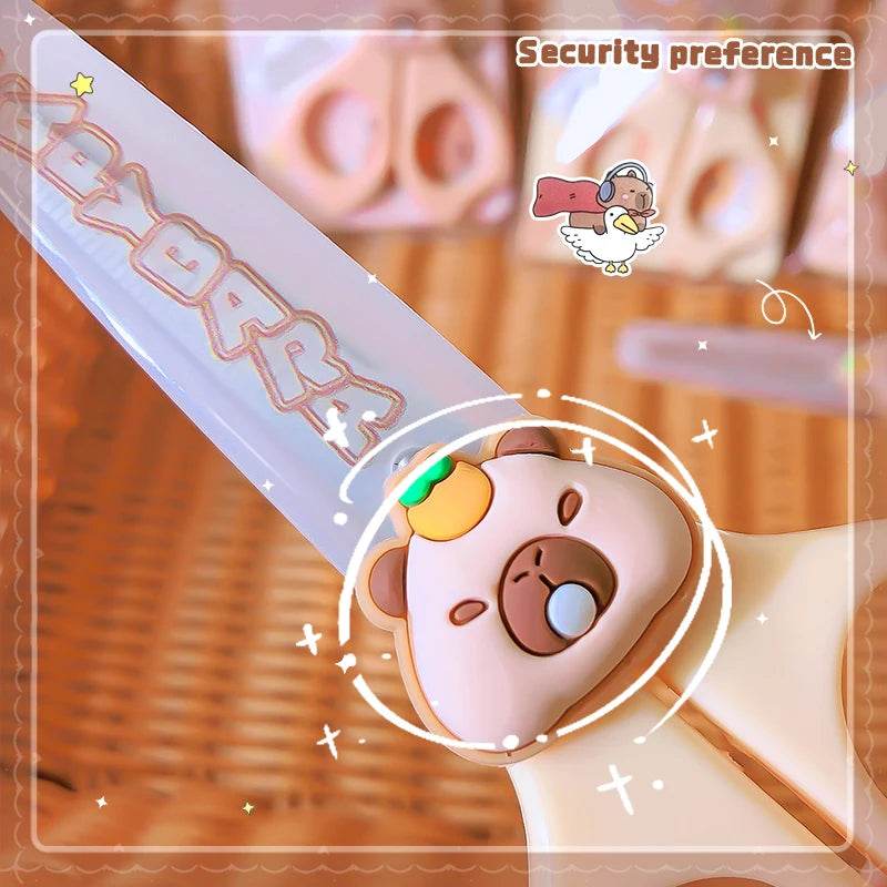 pretty school useful back to school acsesories stationery cute capybara scissors Mini scissors School scissors for diy - AIAZ