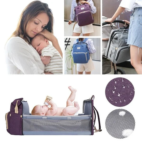Mommy Bag Outdoor Bottle Carrier Diaper Bag Multi-functional Extended Bag Baby Seat Sleep Feeding Bag Large Capacity Backpack