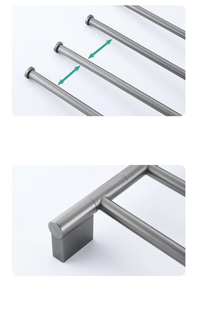 Rotatable Bathroom Electric Heated Carbon Fiber Towel Rail Warmer Digital Display Temperature Time Control Smart Home Bar Dryer