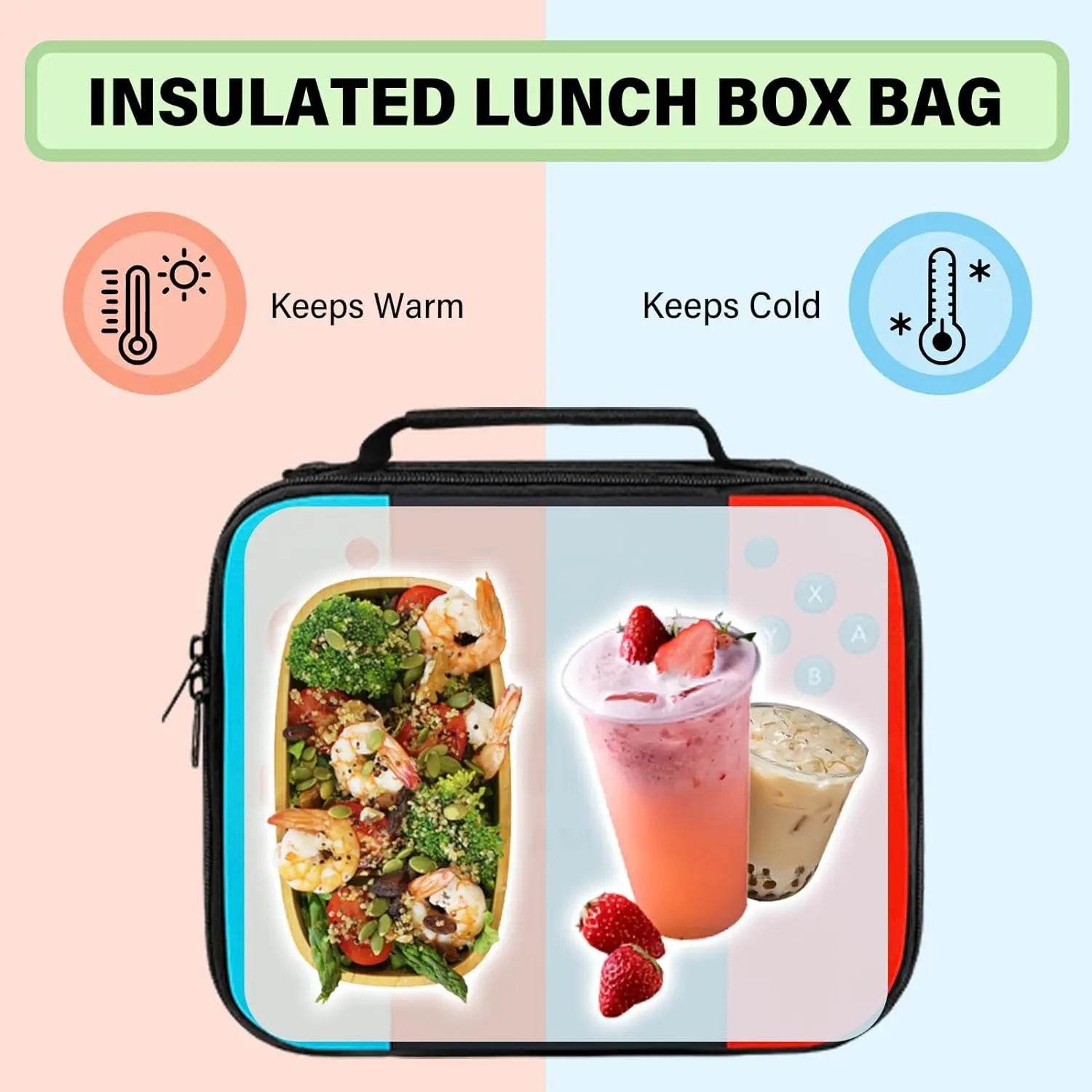 Back To School Game Console Pattern DIY School Bag for Primary and Secondary Students Lunch Bag Pen Bag Shoulder Bag Three Sets - AIAZ