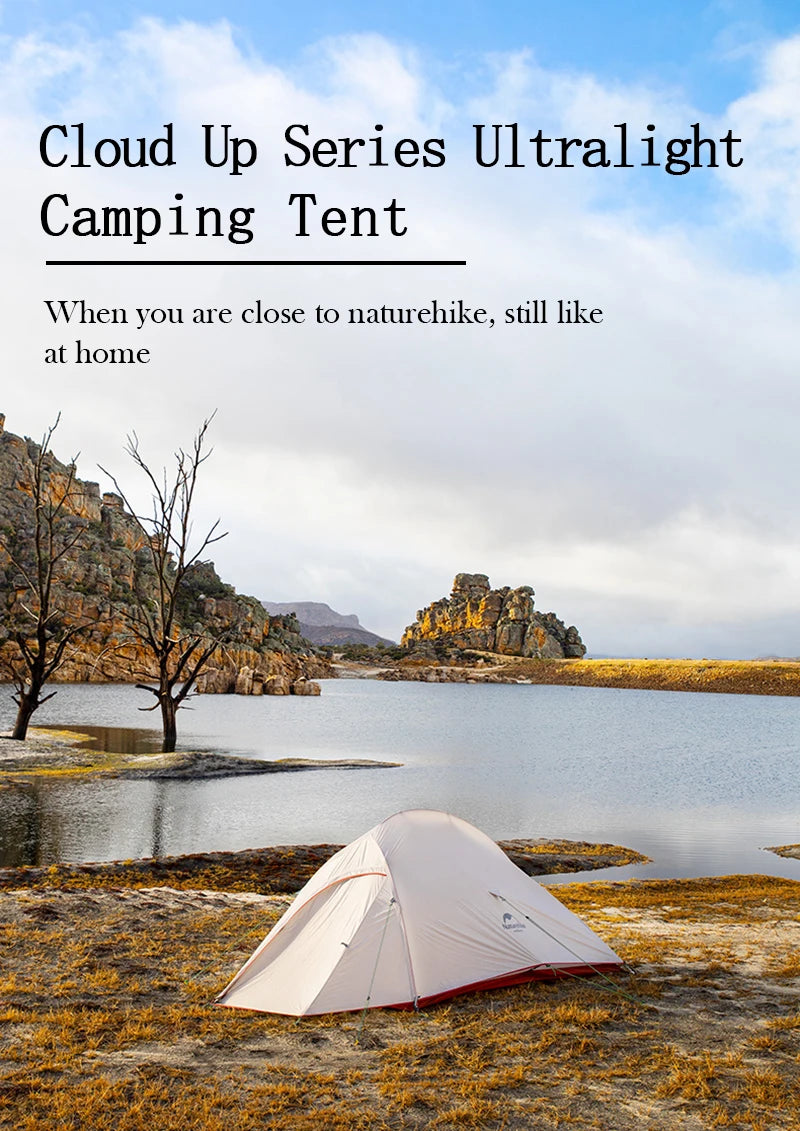 Naturehike Camping Tent Ultralight Portable Cloud Up 1 Person Shelter Tent Folding Backpack Waterproof Tent Travel Beach Tent