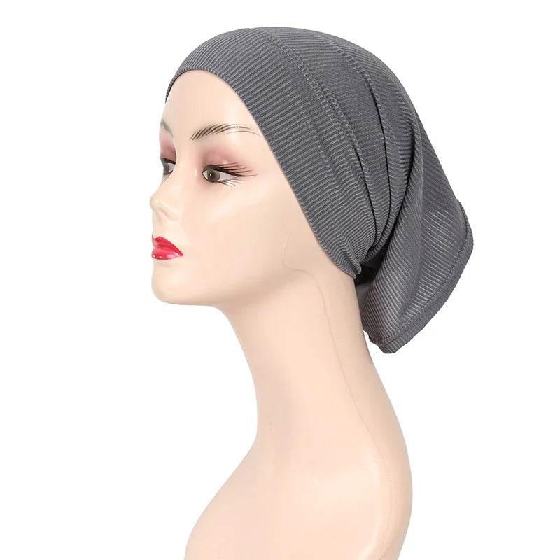 Fashion Muslim Hijab Caps Solid Underscarf Women Veil Modal Cotton Hijab Muslim Scarf Turbans Head Women's Hijabs Hat Islamic - AIAZ
