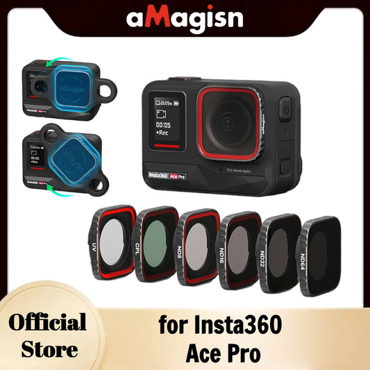 aMagisn ND CPL UV Lens Filters for Insta360 Ace Pro , ND8 ND16 ND32 ND64 Waterproof Filter for Insta 360 AcePro Accessories