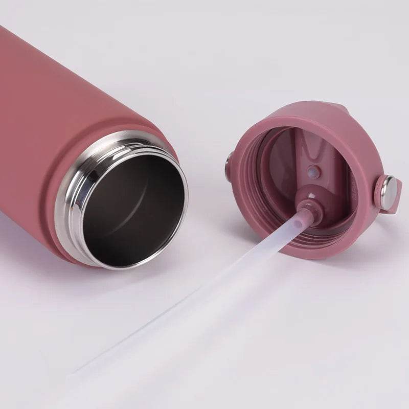 Insulated Water Bottle 500ml Custom Text/Logo - 304 Steel, 24H Cold, Office & Gym Essentials - AIAZ
