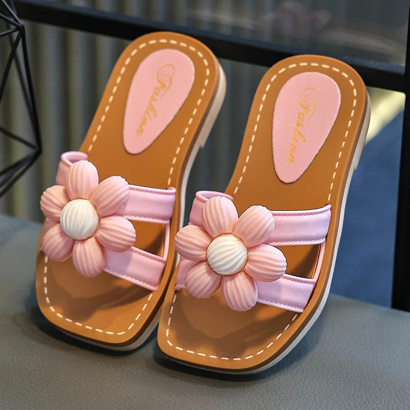 Children Slippers Kids Summer Cartoon Beach Shoes Girls Baby Soft Sole Non-Slip