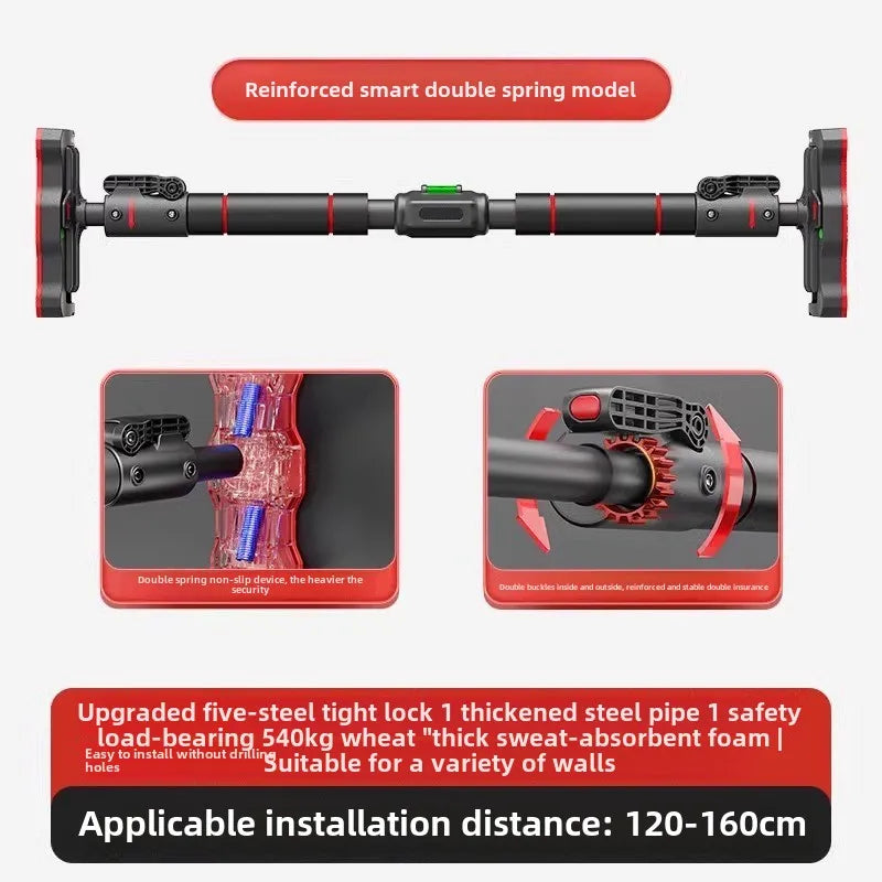 Horizontal Bar Household Indoor Fitness Equipment Household Sports Non-punching Rings Single Rod Pull-up Device on The Door