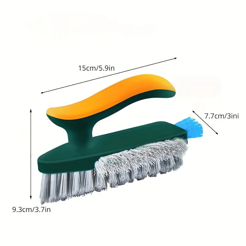 1/2pcs 4-in-1 Crevice and Floor Scrub Brush Durable Plastic Portable Design for Bathroom Kitchen Living Room Cleaning