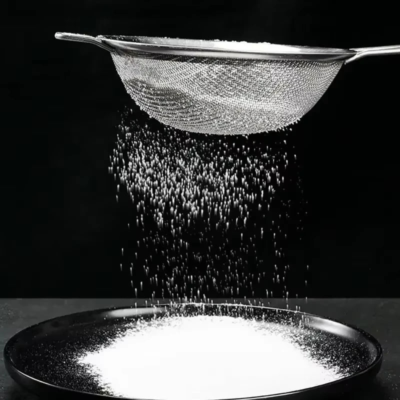 Stainless Steel Sieve Mesh Filter Slotted Spoon Kitchen Essential 3 Pack Fine Food Strainer with Long Handle for Cooking