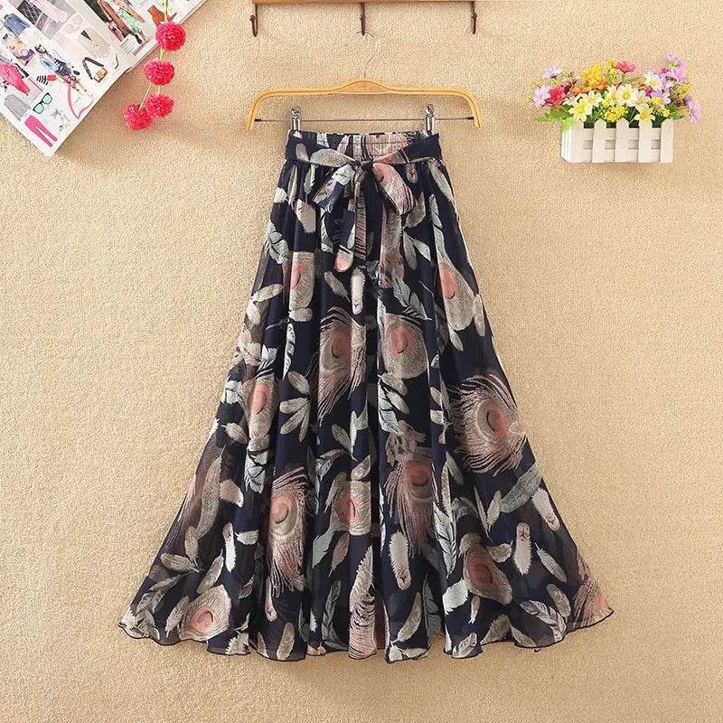 Skirts for Women Summer 2024 A Line High Waist Woman Skirt Casual Trend Modest Vintage Cheap Quality Korean Fashion Style Y2k V - AIAZ