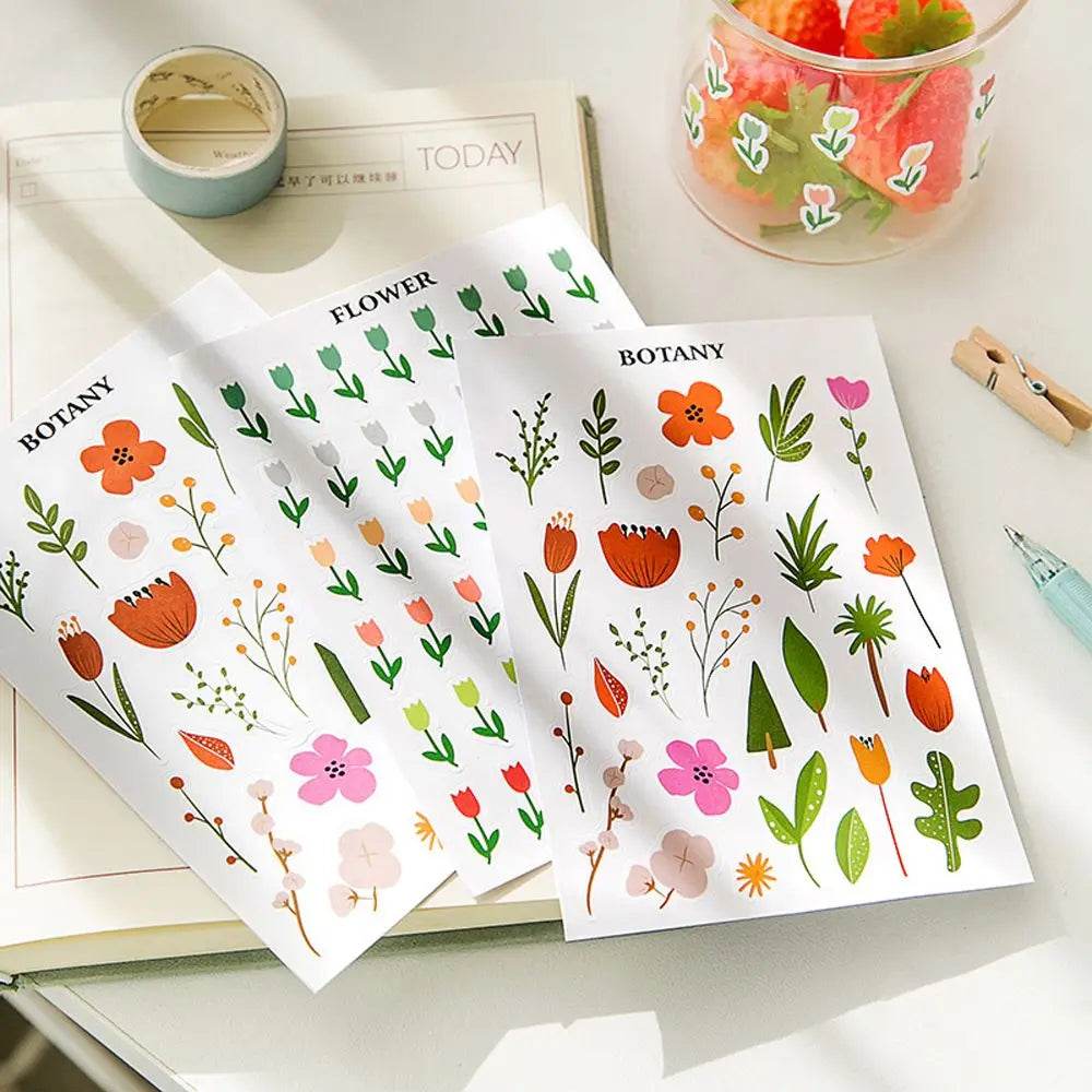 School Supplies Planner Album Self-adhesive Decorative Decals Label Stickers Stationery Stickers Diary Scrapbooking Stickers - AIAZ