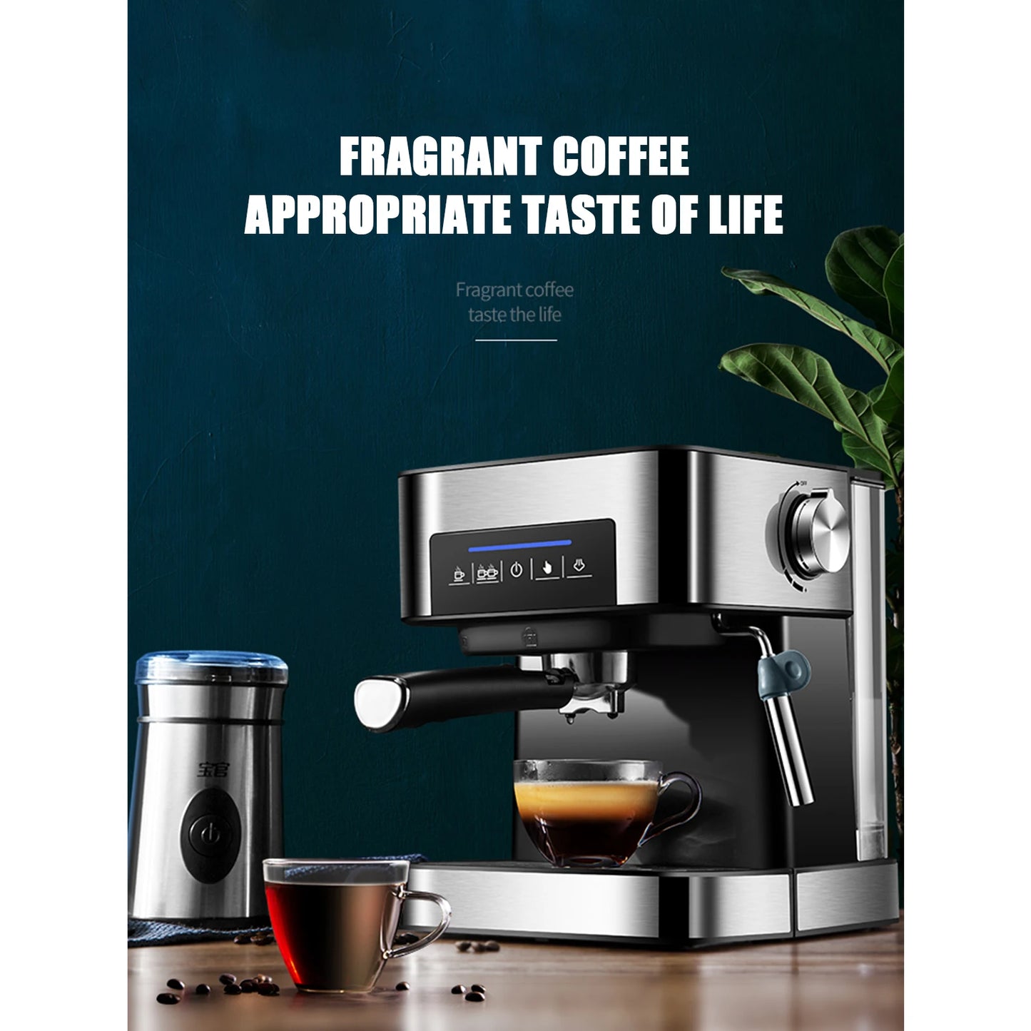 20 Bar Italian Espresso Machine Semi-automatic Make milk foam Coffee Machine High-pressure Extraction Espresso Coffee Maker