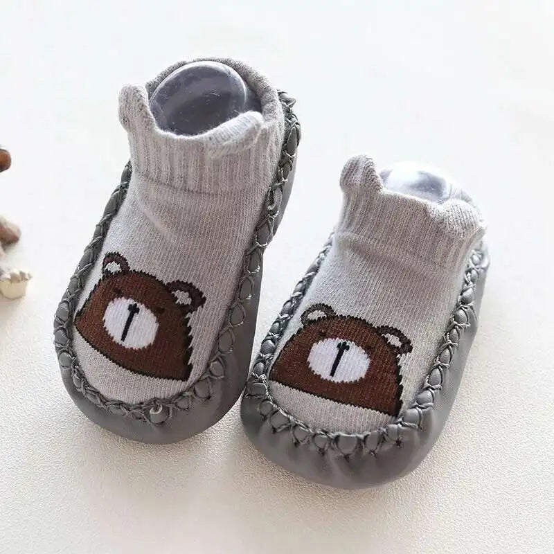 1 Pair Fashion Cute Baby Socks With Rubber Soles Infant Spring Autumn Winter Children Floor Socks Shoes Anti Slip Soft Sole Sock
